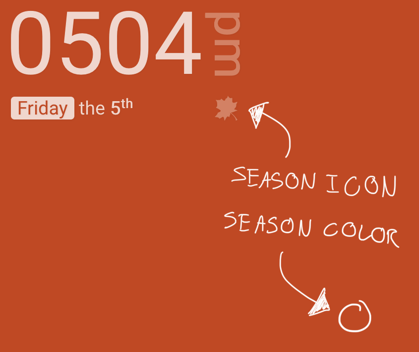 Season Icon and Theme Color